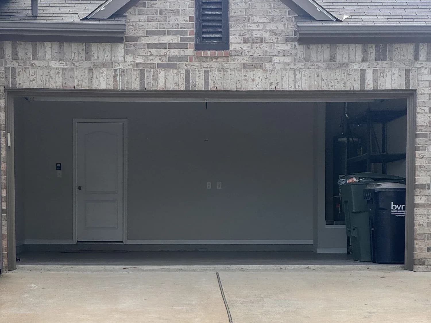 A cleared garage after ME3 Junk Solutions prepared a Bryan-College Station property